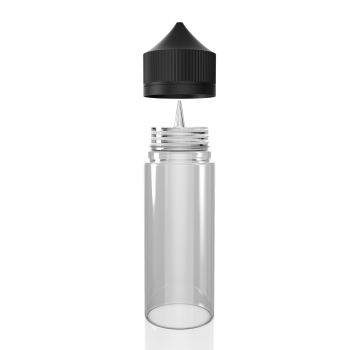 Dee Govind - 120ML PET Unicorn Bottle with CRC & Tamper Evident Seal (Clear Black with Solid Black Cap) 2 Dee Govind - 120ML PET Unicorn Bottle with CRC & Tamper Evident Seal (Clear Black with Solid Black Cap) 2