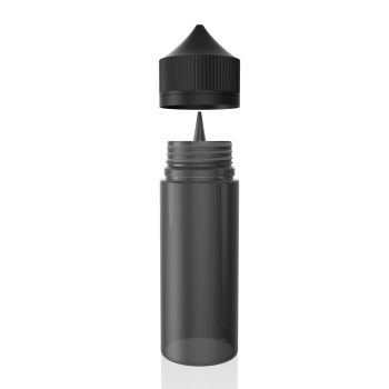 Dee Govind - 120ML PET Unicorn Bottle with CRC & Tamper Evident Seal (Solid Black with Solid Black Cap) 2 Dee Govind - 120ML PET Unicorn Bottle with CRC & Tamper Evident Seal (Solid Black with Solid Black Cap) 2