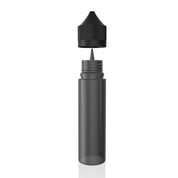Dee Govind - 60ML PET Unicorn Bottle with CRC & Tamper Evident Seal (Solid Black with Solid Black Cap) 4 (1) Dee Govind - 60ML PET Unicorn Bottle with CRC & Tamper Evident Seal (Solid Black with Solid Black Cap) 4 (1)